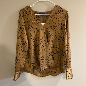 Silky Golden Printed Blouse
